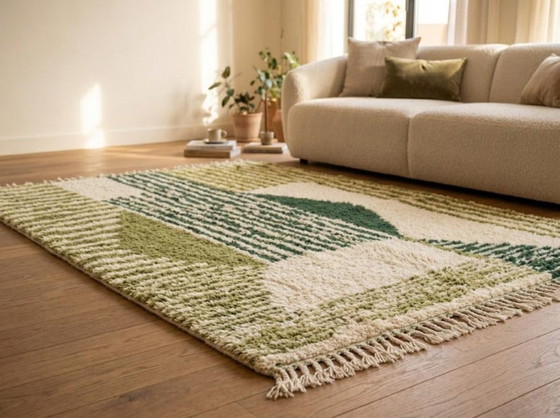 Image 1 of Custom Green Moroccan Carpet 250cmx200cm 