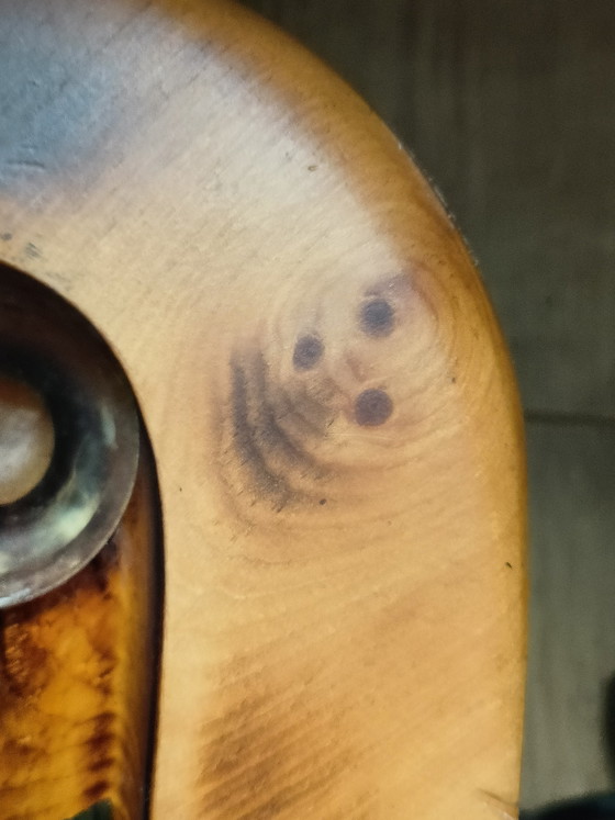 Image 1 of Prachtige bijzettafel kunstwerk grenen/douglas epoxy blad met stenen erin 