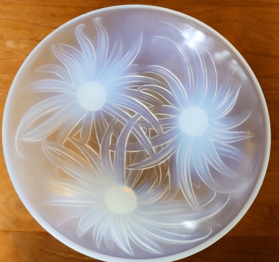 Image 1 of Ciotola con girasoli in ceramica opalescente Edmond Etling.