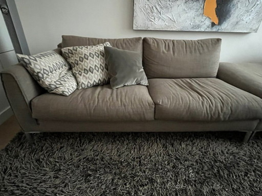 2,5 zits bank Heelz met poef en Chaise Longue