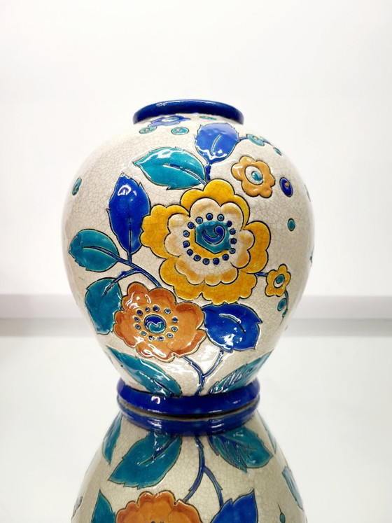 Image 1 of Boch Frères Keramis vase – decor D.2516 – ca. 1939 – Belgium