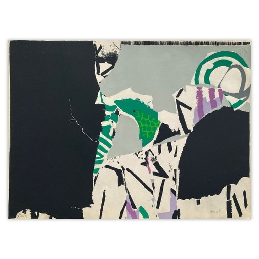 Marcello AVENALI Composition Signed screenprint 1975