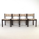 4x vintage 70s Brutalist dining chairs