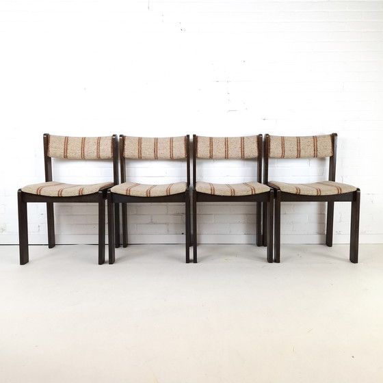 Image 1 of 4x vintage 70s Brutalist dining chairs