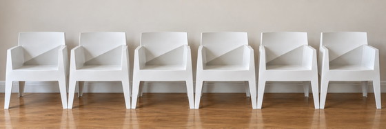 Set of 6 Driade TOY Chairs – Philippe Starck – White – Side chairs, Plastic (photo 3 of 4)