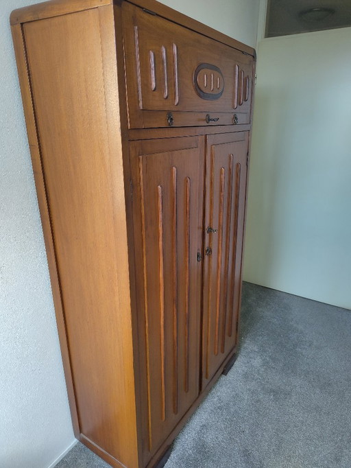 Mobiletto notarile d'epoca Art Déco/Scuola di Amsterdam