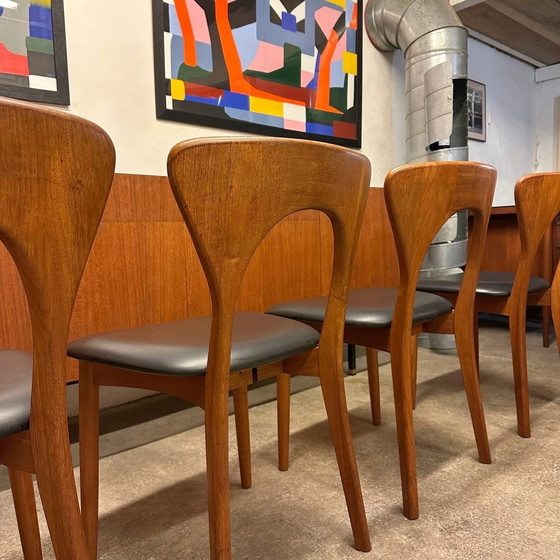 Image 1 of Set di 4 sedie in teak di Niels Koefoed, 1960