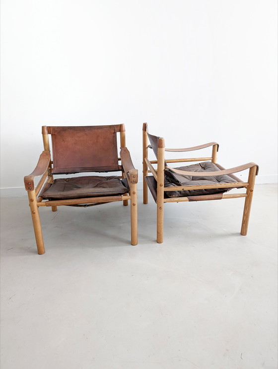 Image 1 of 2x Arne Norell 'Sirocco' Safari Chairs