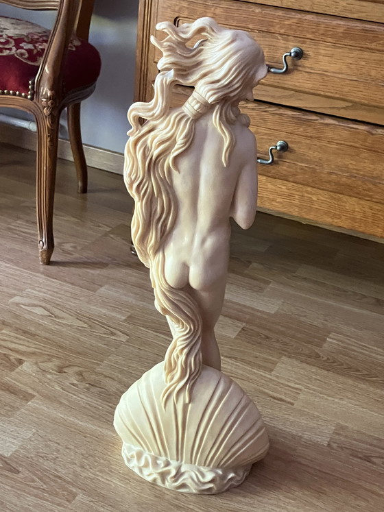 Image 1 of Hermosa escultura de gran tamaño "El nacimiento de Venus" - A. Santini (Italia) – 58 cm
