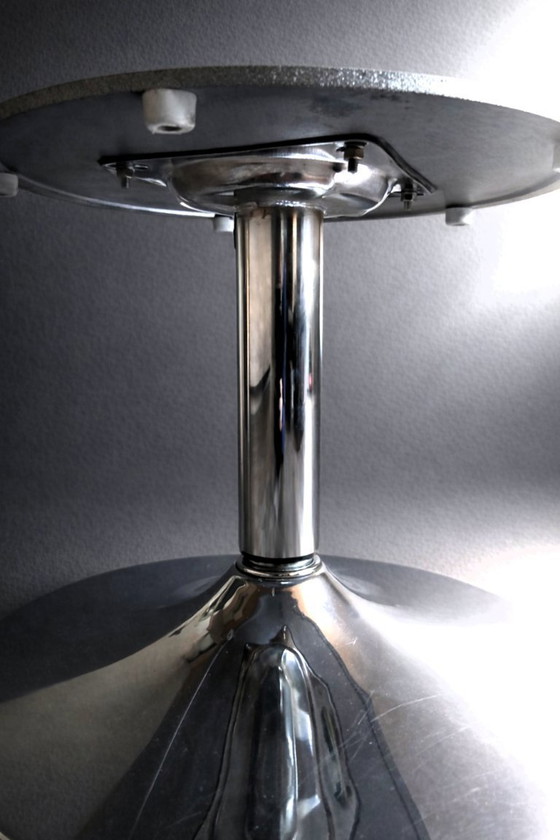 Image 1 of Tavolino da caffè anni Ottanta / cromo - vetro