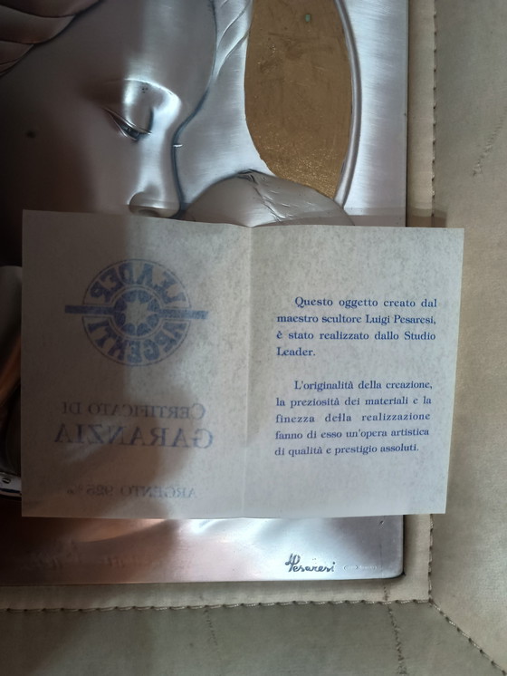 Image 1 of L. Pesaresi (Leader Argenti) – Madonna col Bambino – Argento 925 e Pelle