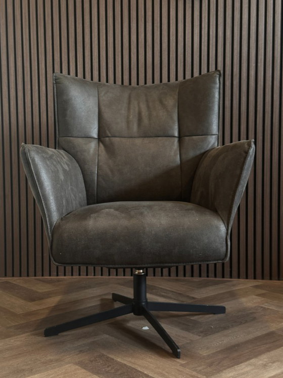 Draai Fauteuil Moos Graphite 80x75cm – Sitdesign, Draaistoelen, Textile (photo 2 of 8)