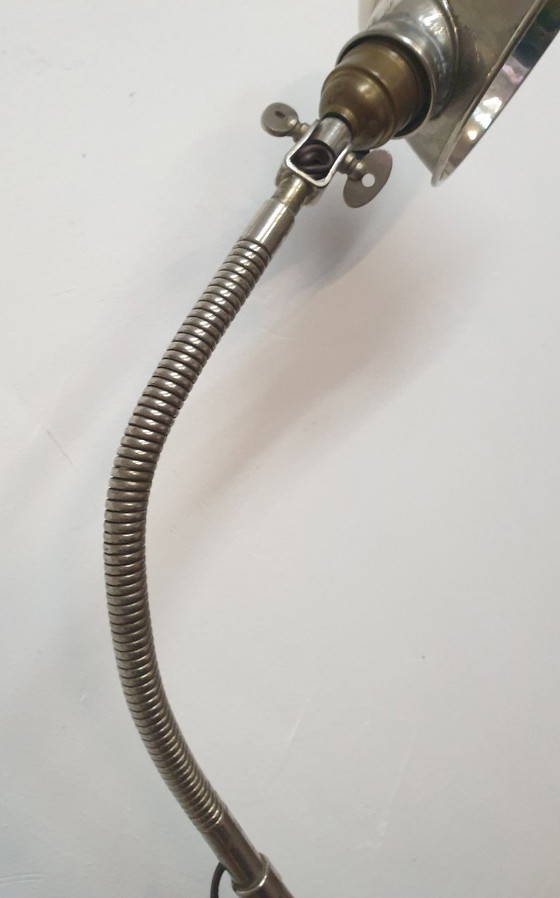 Image 1 of Lámpara de escritorio Zenith cromada con pinza, de Vossloh Werke, década de 1930.