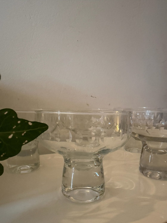 Set of 5 mid-century crystal coupes – Glass & Decanter (photo 5 of 6)