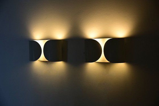 Image 1 of White Foglio Sconces by Tobia & Afra Scarpa for Flos, 1960s, Set of 2