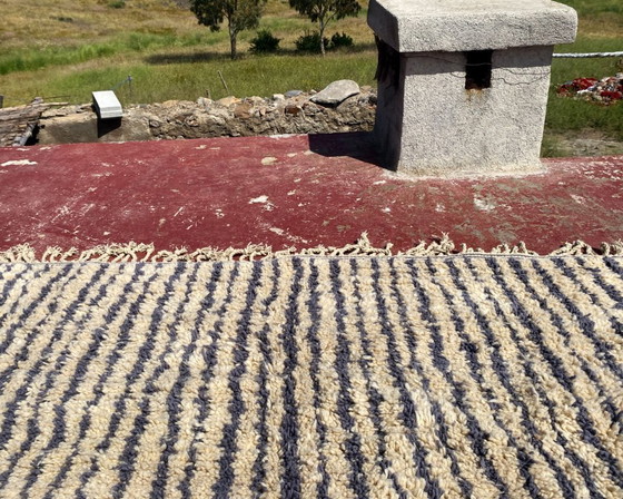 Image 1 of Large Vintage Moroccan Boujaad Rug 332x244 cm – Handmade Berber Wool Rug – Earth Tone Tribal Carpet – Boho Modern Statement Rug
