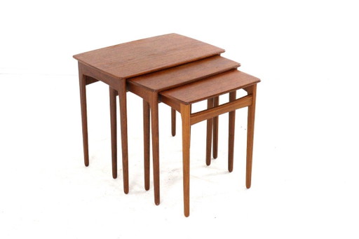 Mesas nido danesas vintage de teca Svend Åge Madsen – bijzettafels, Wood