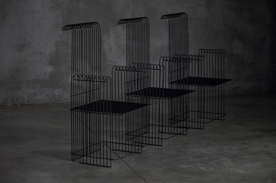 Image 1 of Modernistisches Gartenset aus Metalldraht, Frankreich, 1970er Jahre