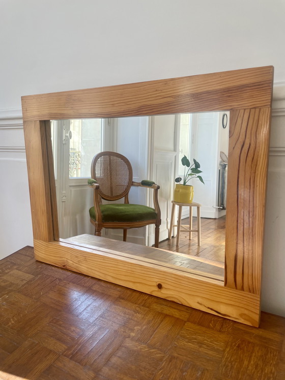 Image 1 of Miroir en pin massif style scandinave 