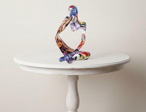 Veelkleurige harssculptuur