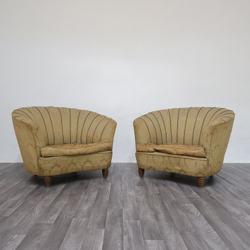 Coppia Di Poltrone Attr. Gio Ponti per Casa & Giardino, anni ’50  Mid-Century