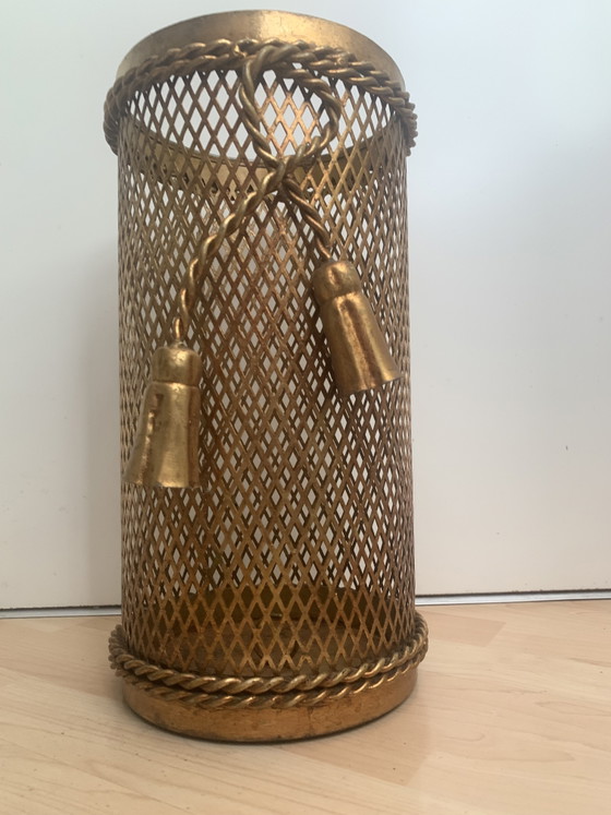 Image 1 of Regenschirmständer Schirmständer Papierkorb Umbrella stand rack paper basket im Hollywood Regency Style Li Puma Firenze Italy