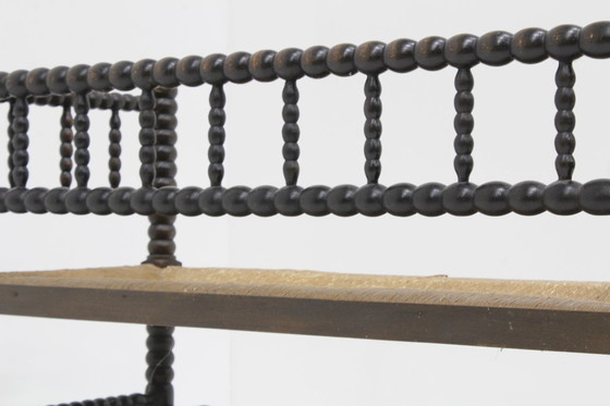 Image 1 of Banc à bobines vintage avec assise en jonc, années 1920