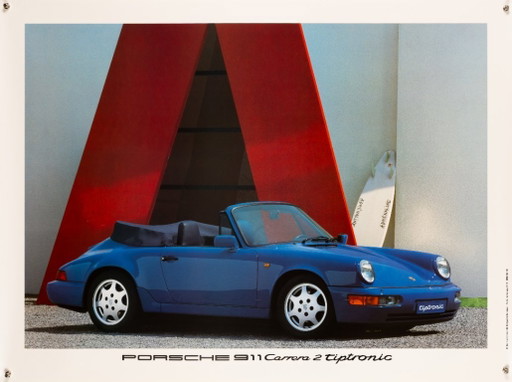 Porsche 911 Carrera 2 tiptronic – 1990 originele vintage Porsche poster – modern – 76x102 cm
