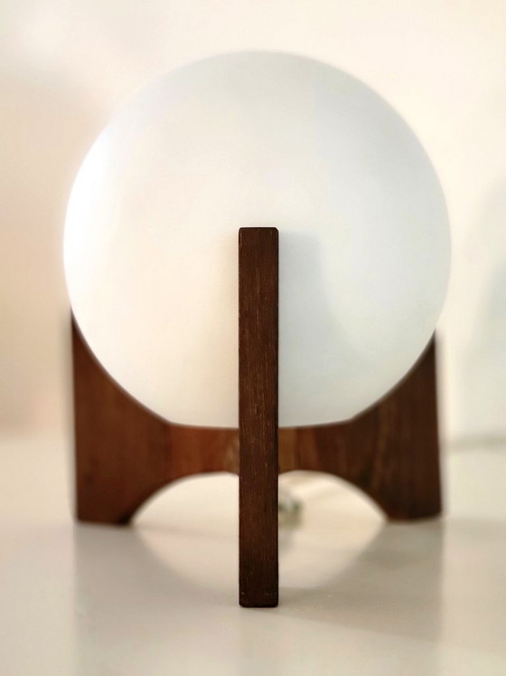 Raak Amsterdam Hokusai D-2022 table lamp in wenge & opal glass – Wood (photo 5 of 8)