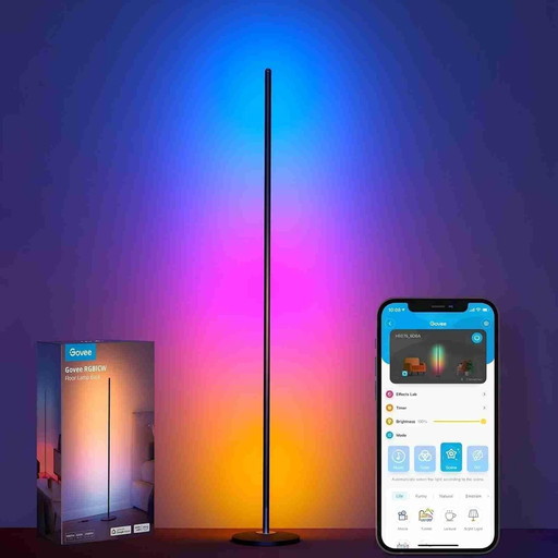 Govee RGBIC Lampadaire LED, WiFi Lampadaire sur Pied Fonctionne avec Alexa, Google Assistant, Musique Sync, 16 Millions Couleurs