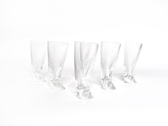 Image 1 of 6 Shot Glasses Angelo Mangiarotti for Cristalleria Colle 1991
