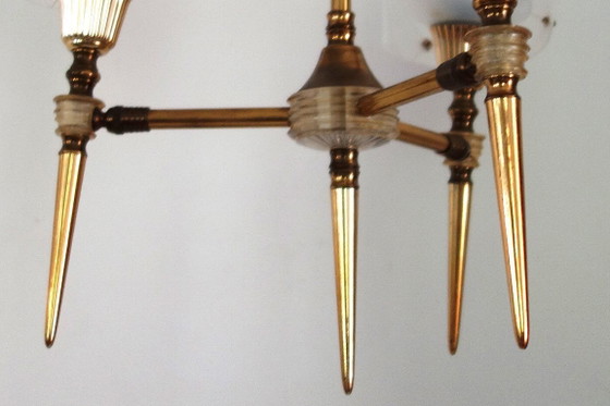 Image 1 of Lampadario vintage rockabilly a 3 luci degli anni '50.