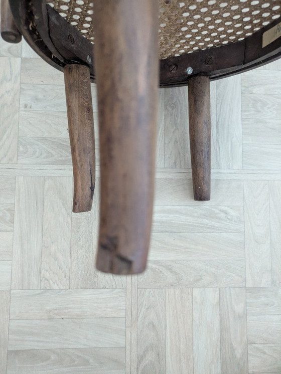 Rara sedia da scrivania antica per bambini - Stile Thonet/J&J Kohn, in rattan – Poltrone, Wood (photo 5 of 5)