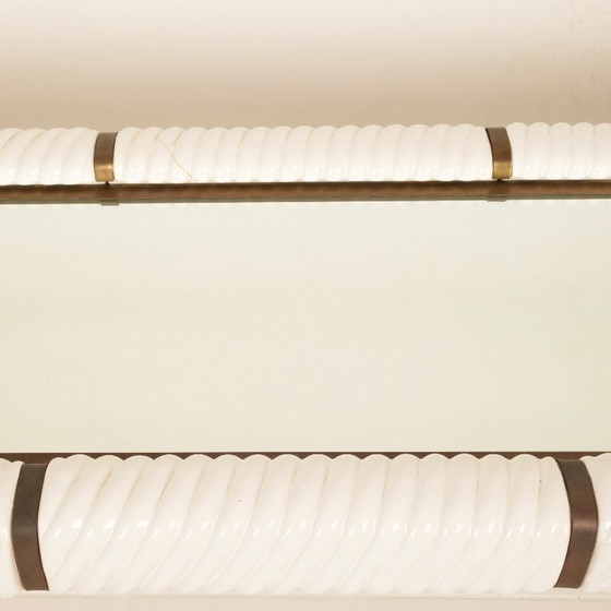 Image 1 of Console en porcelaine et laiton de Tommaso Barbi, 1970