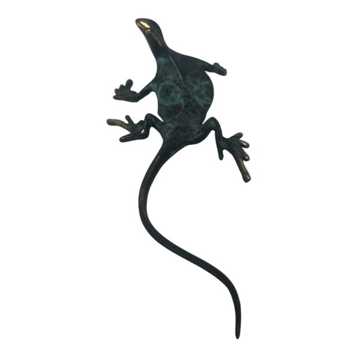 Michael Storey Bronze Gecko Lizard Wall Sculpture – beeldhouwkunst