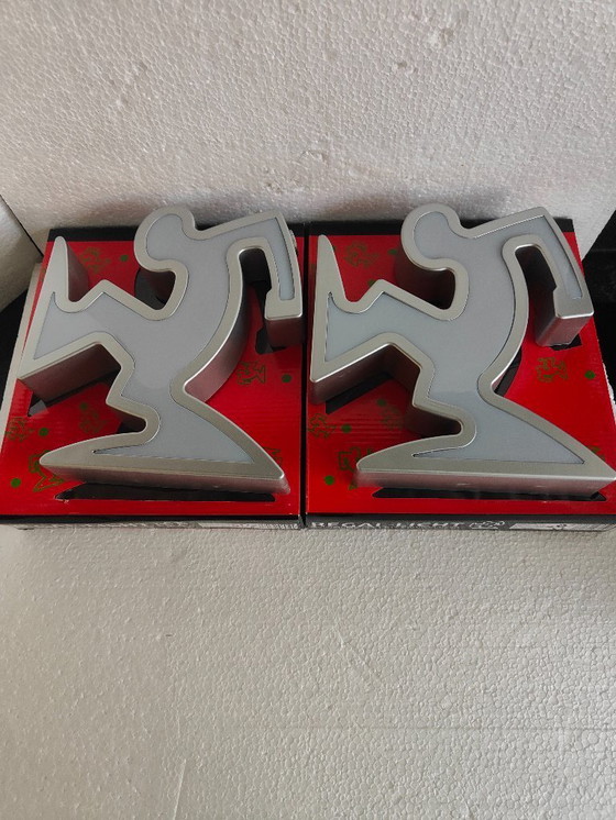 Image 1 of La Linea - Lamp after Osvaldo Cavandoli, Keith Haring - Set 2 Pieces 1990