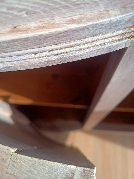 Image 1 of Antique sideboard with leaded glass and mirror