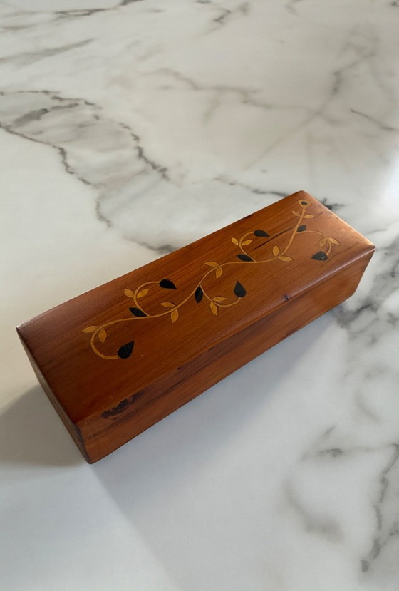 Image 1 of Heel mooie vintage houten marqueteriedoos