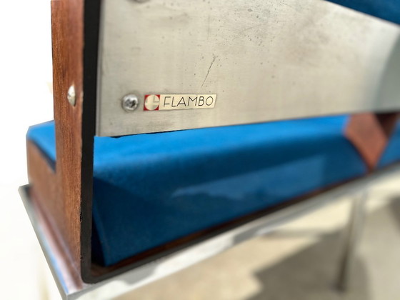 Image 1 of Panca vintage blu anni '60 di Roger Tallon