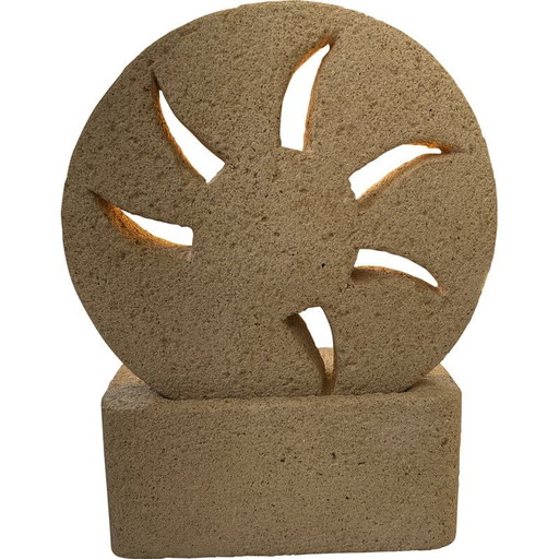 Lámpara vintage de piedra tallada de Gard, 1970