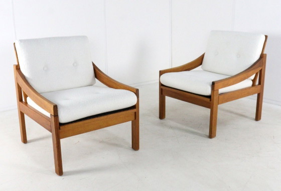 Image 1 of Pine fauteuil 'Gassel' stoel nieuw gestoffeerd vintage