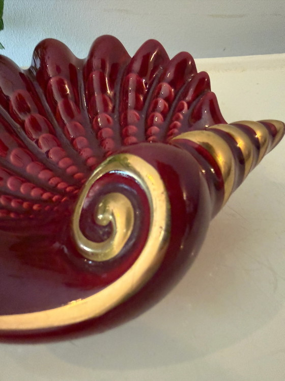 Verceram Plato Concha – Cuencos, Ceramic, Gold, Mid Century Modern (photo 3 of 5)