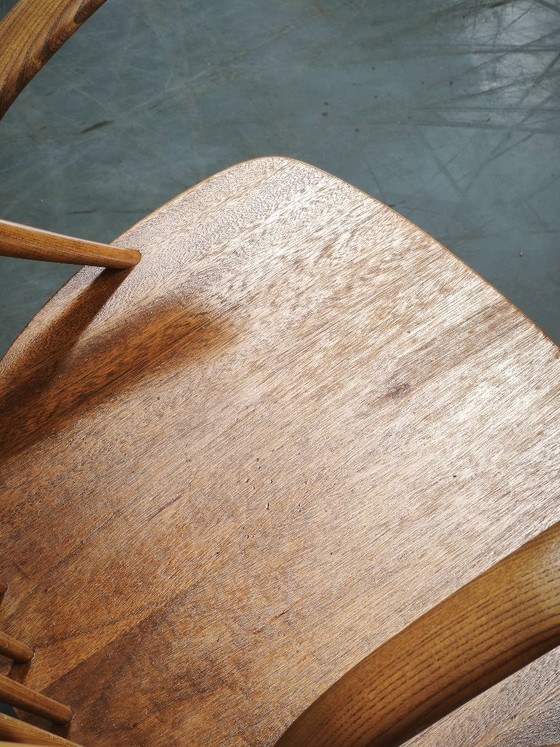 Rocking chair Danish Modern Illum Wikkelsø par Niels Eilersen, années 1960 – Wood (photo 7 of 12)