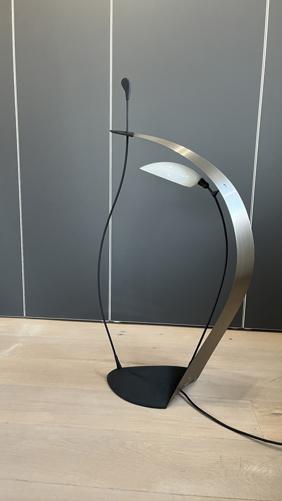 Image 1 of Zeldzame vintage E'Luce vloerlamp met Murano-glas – Design italien