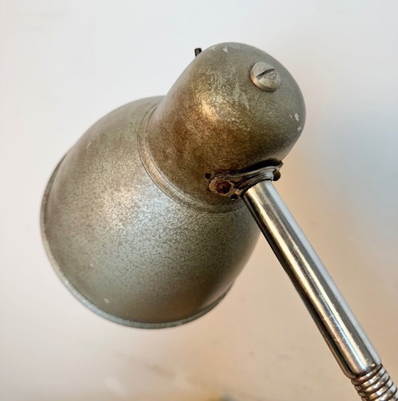 Image 1 of Lampe de table à col de cygne de style industriel gris, années 1960