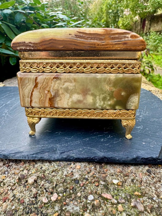 Boite à bijoux en onyx années 60 Italie, Objets déco, Pierre, Multicolore (photo 8 sur 10)