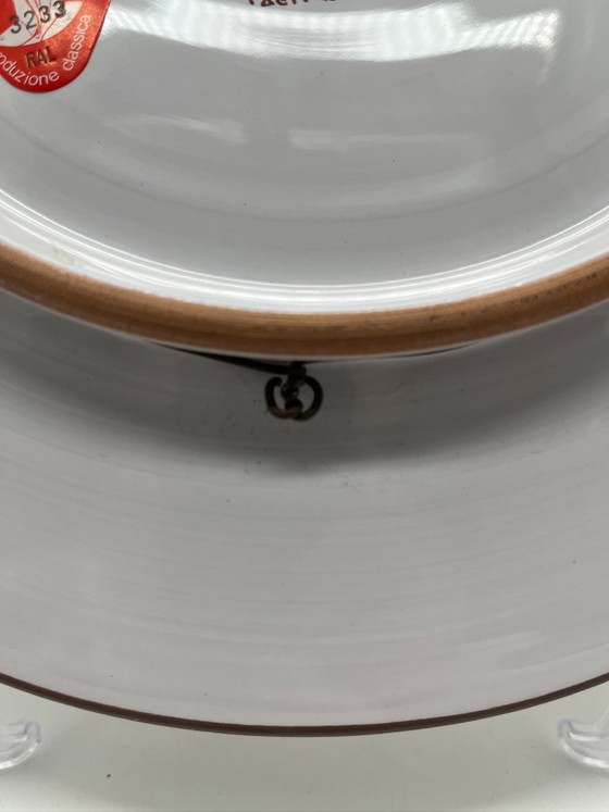Laura Silvagni Faenza majolica wall plate, Italy 1987, Ø 30 cm – La Vecchia Faenza, Wall decoration, Ceramic (photo 11 of 14)