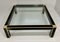 Square Coffee Table in Black Lacquer, Brass and Glass attributed to Pierre Cardin, France, 1970s (photo 3 of 9)
