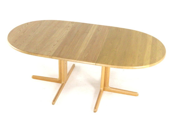 Image 1 of Juul Kristensen for JK mobler oak oval extendable dining table vintage Danish