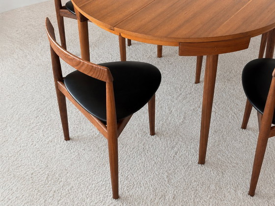 Image 1 of  Set da pranzo allungabile Roundette in teak di Hans Olsen per Frem Røjle, Danimarca, anni '60